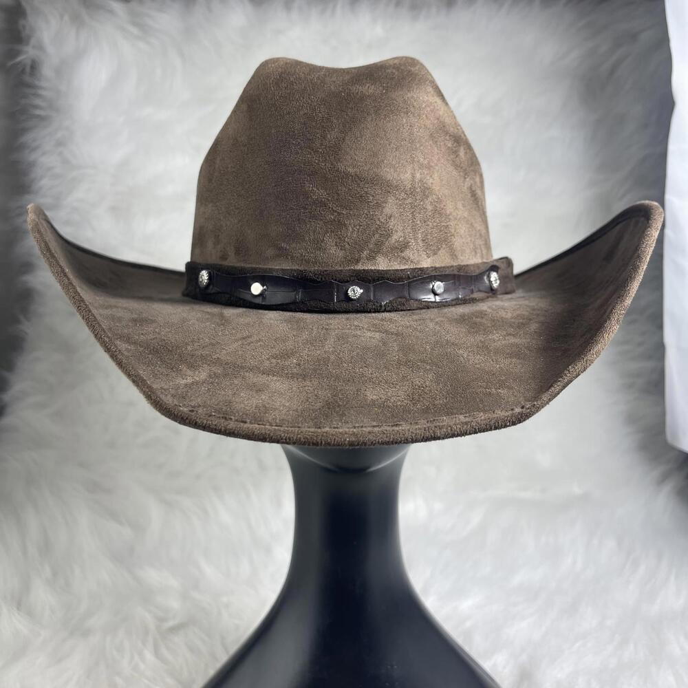 The Old Beristain Hats Men's Brown Suede Westerncowboy Vaquero Luxury Style sz L